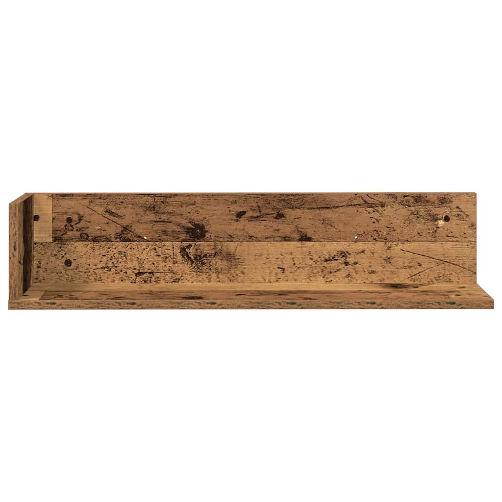 Zidne police 2 kom Staro drvo 75x16,5x16,5 cm Konstruirano drvo
