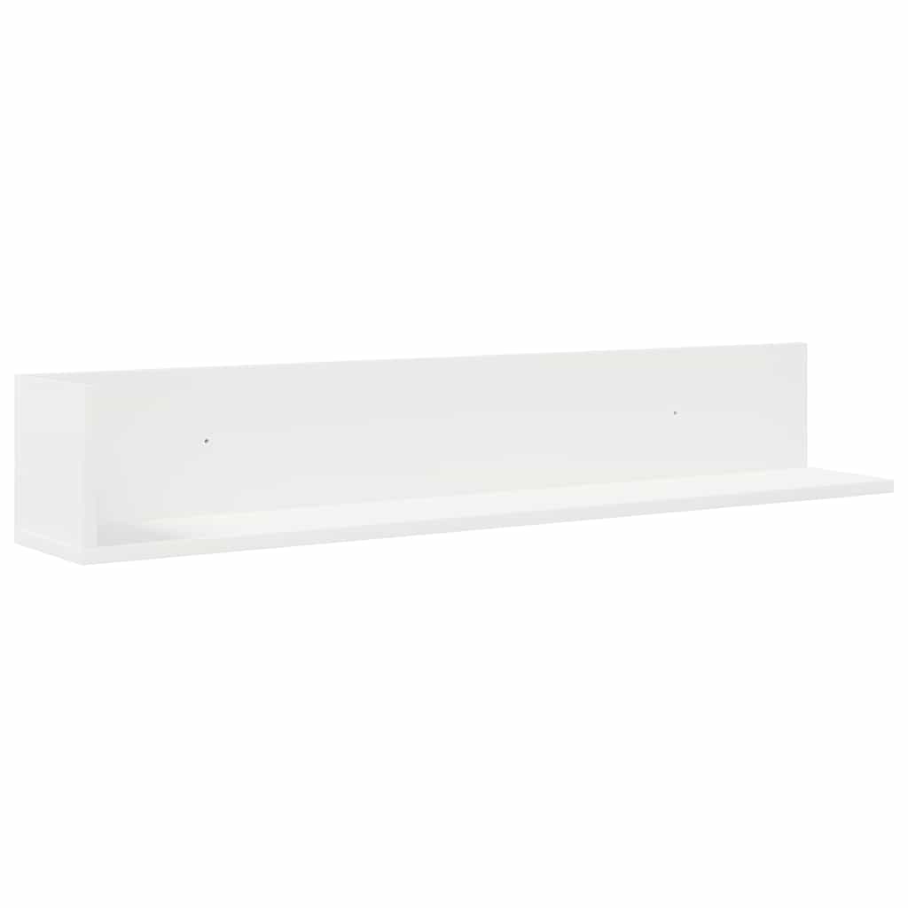 Zidne police 2 kom bijele 100x16,5x16,5 cm konstruirano drvo
