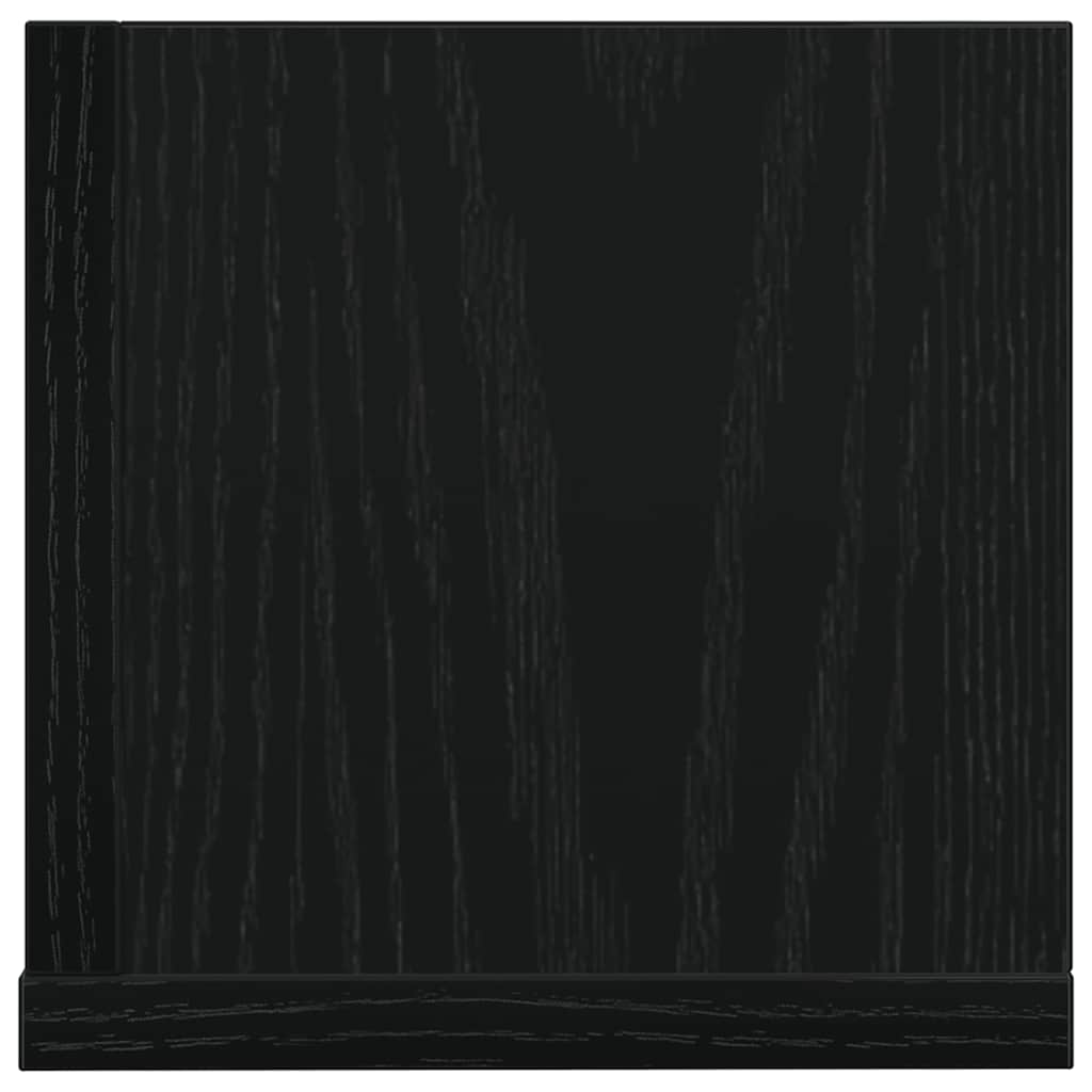 Zidne police 2 kom crne 100x16,5x16,5 cm konstruirano drvo