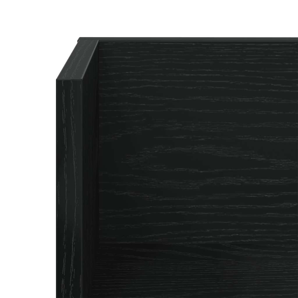 Zidne police 2 kom crne 100x16,5x16,5 cm konstruirano drvo