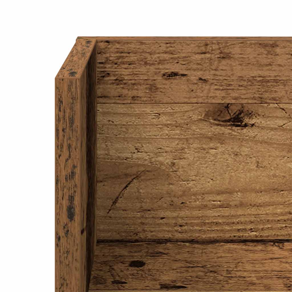 Zidne police 2 kom Staro drvo 100x16,5x16,5cm Konstruirano drvo