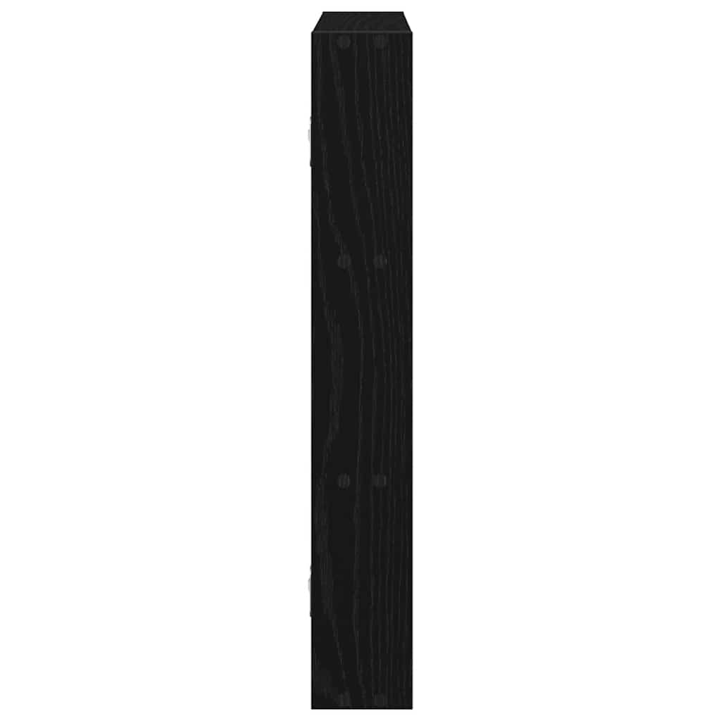 Zidna polica crna 43x9x60 cm izrađeno drvo