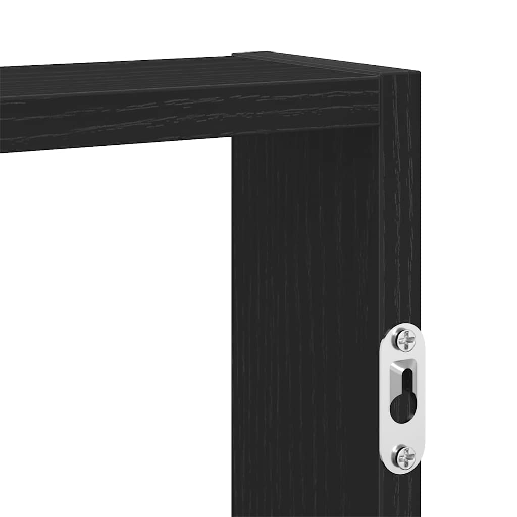 Zidna polica crna 43x9x60 cm izrađeno drvo