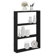 Zidna polica crna 43x9x60 cm izrađeno drvo