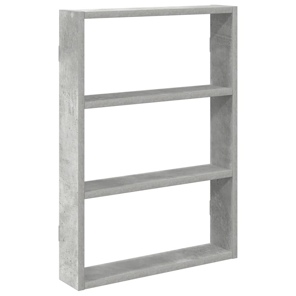 Zidna polica beton siva 43x9x60 cm konstruirano drvo