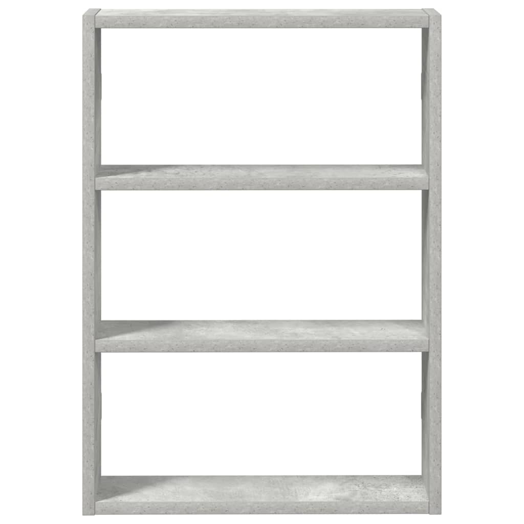 Zidna polica beton siva 43x9x60 cm konstruirano drvo