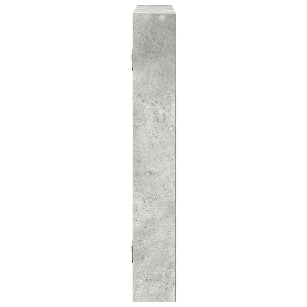 Zidna polica beton siva 43x9x60 cm konstruirano drvo