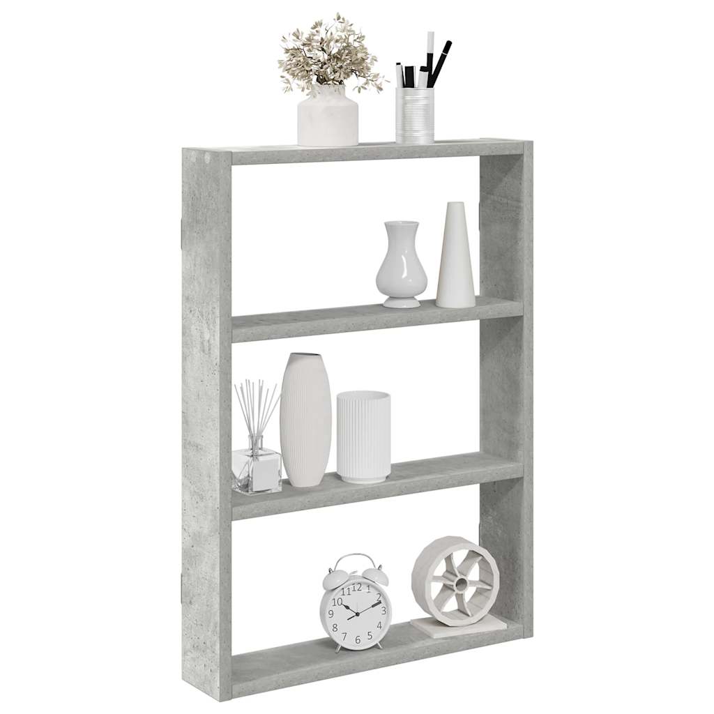 Zidna polica beton siva 43x9x60 cm konstruirano drvo