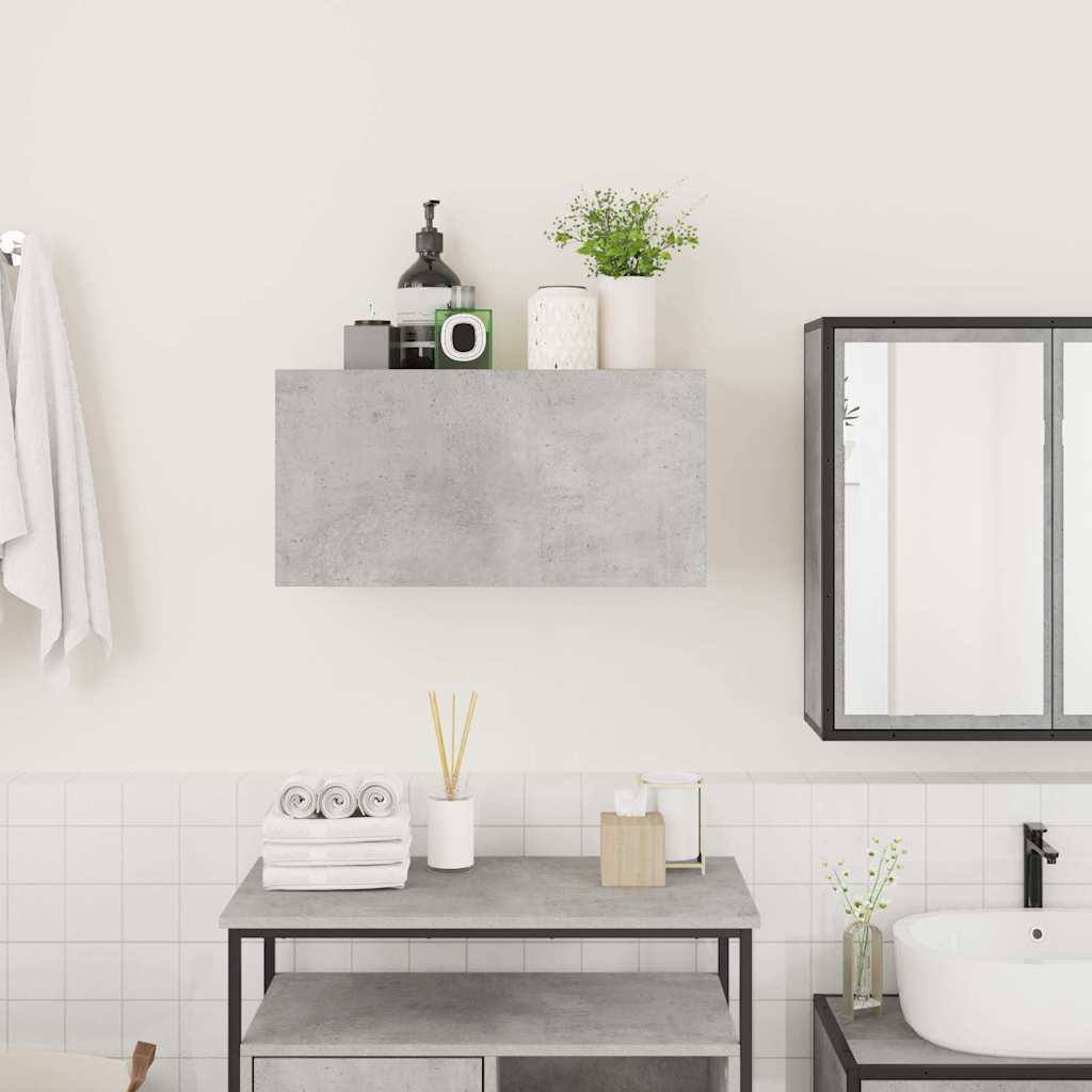 Kupaonski zidni ormarić beton sivi 60x25x30cm konstruirano drvo