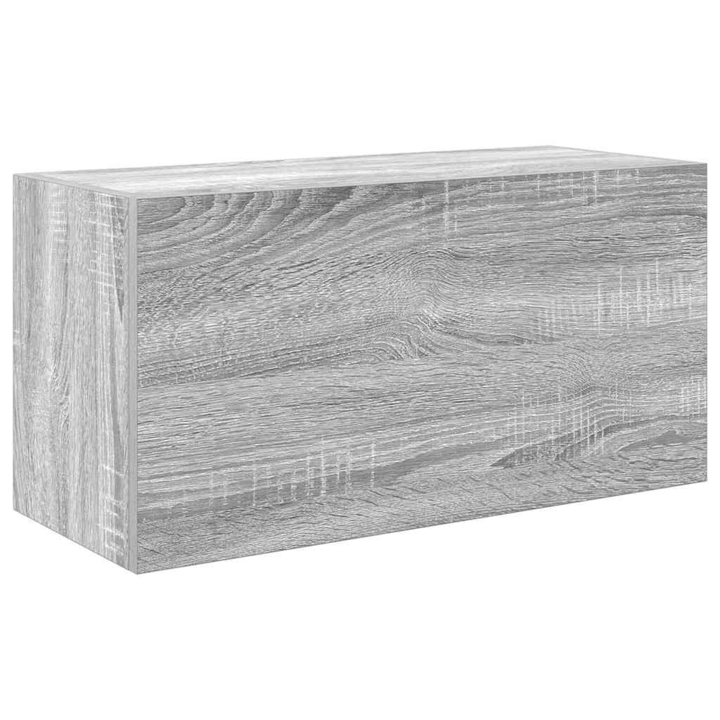 Kupaonski zidni ormarić sivi Sonoma 60x25x30 cm izrađeno drvo
