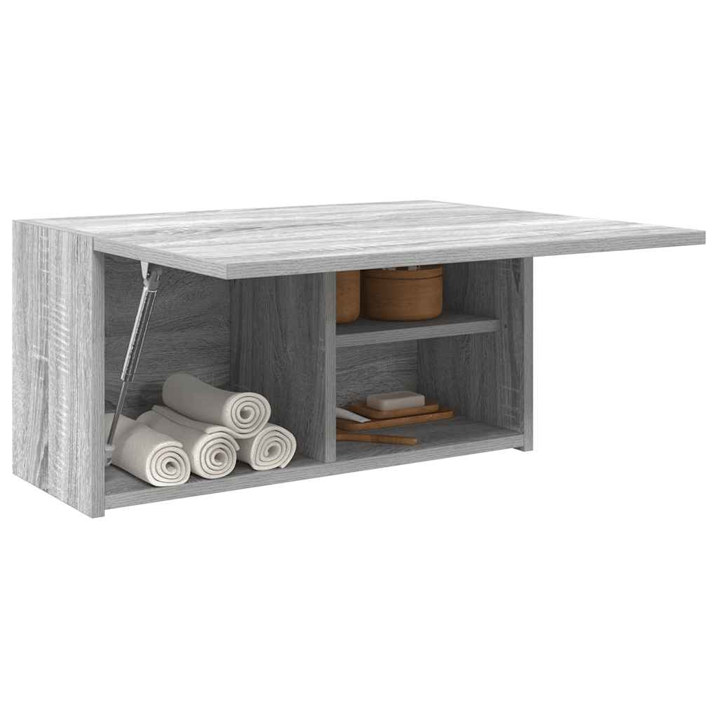 Kupaonski zidni ormarić sivi Sonoma 60x25x30 cm izrađeno drvo