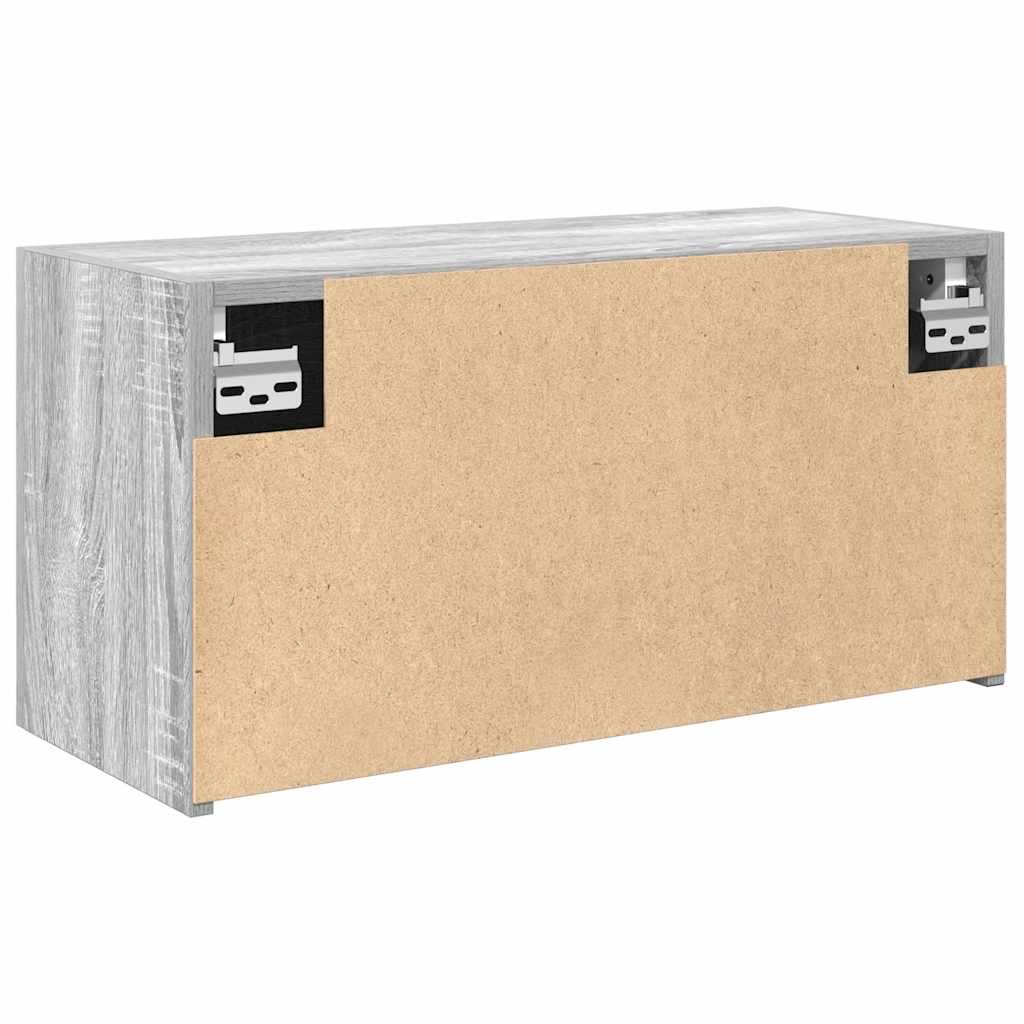 Kupaonski zidni ormarić sivi Sonoma 60x25x30 cm izrađeno drvo