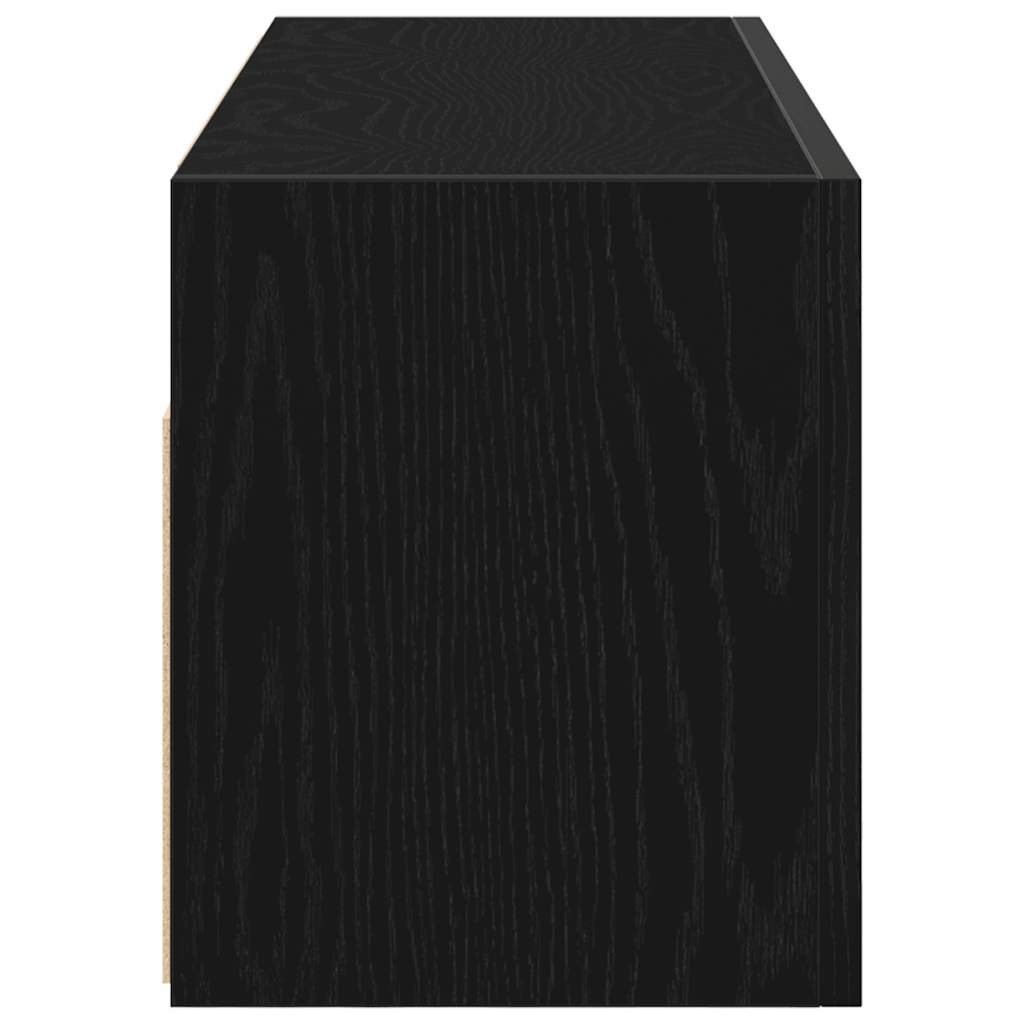 Kupaonski zidni ormarić crni 80x25x30 cm izrađeno drvo