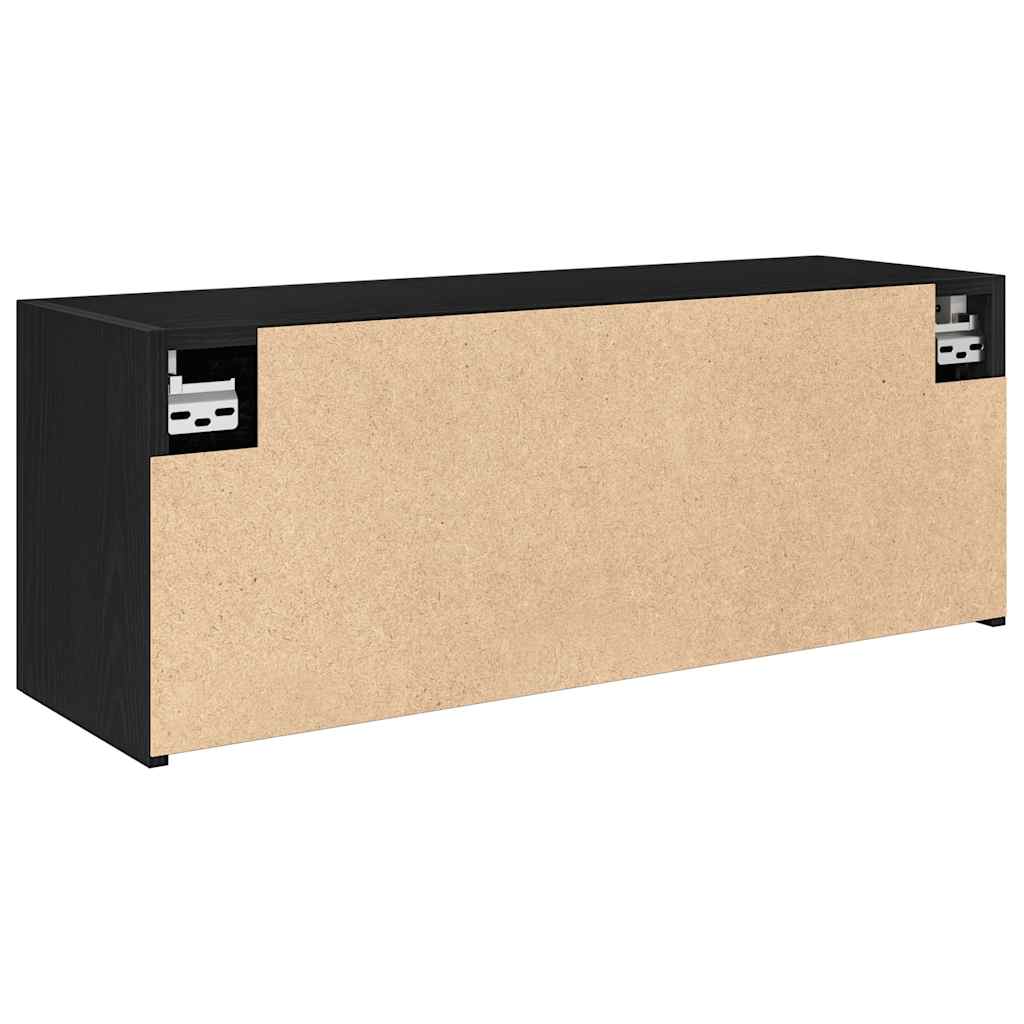 Kupaonski zidni ormarić crni 80x25x30 cm izrađeno drvo