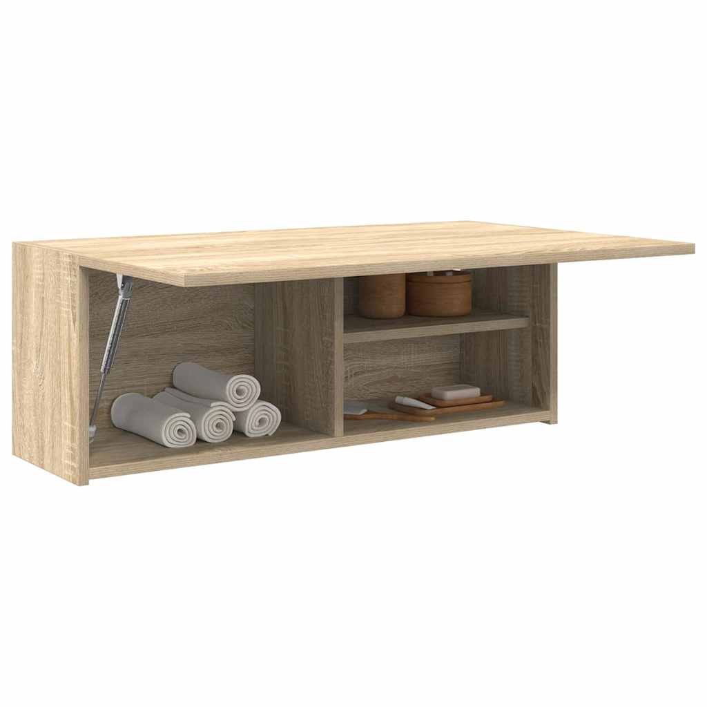 Kupaonski zidni ormarić sonoma hrast 80x25x30 cm izrađeno drvo