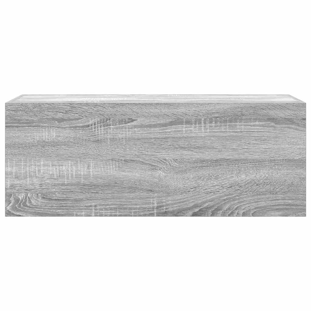 Kupaonski zidni ormarić sivi Sonoma 80x25x30 cm izrađeno drvo