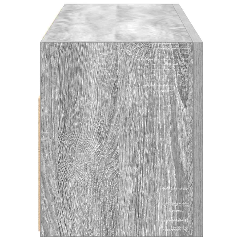 Kupaonski zidni ormarić sivi Sonoma 80x25x30 cm izrađeno drvo