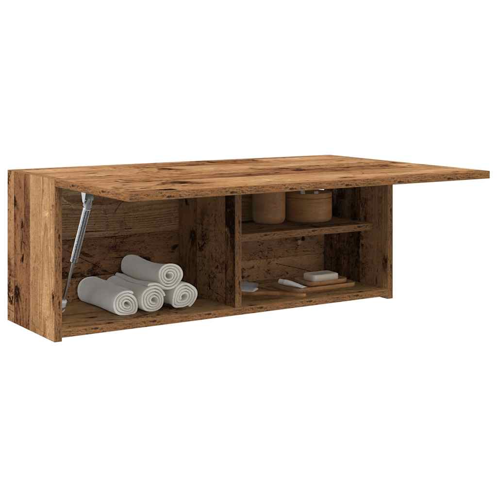 Kupaonski zidni ormarić staro drvo 80x25x30cm konstruirano drvo