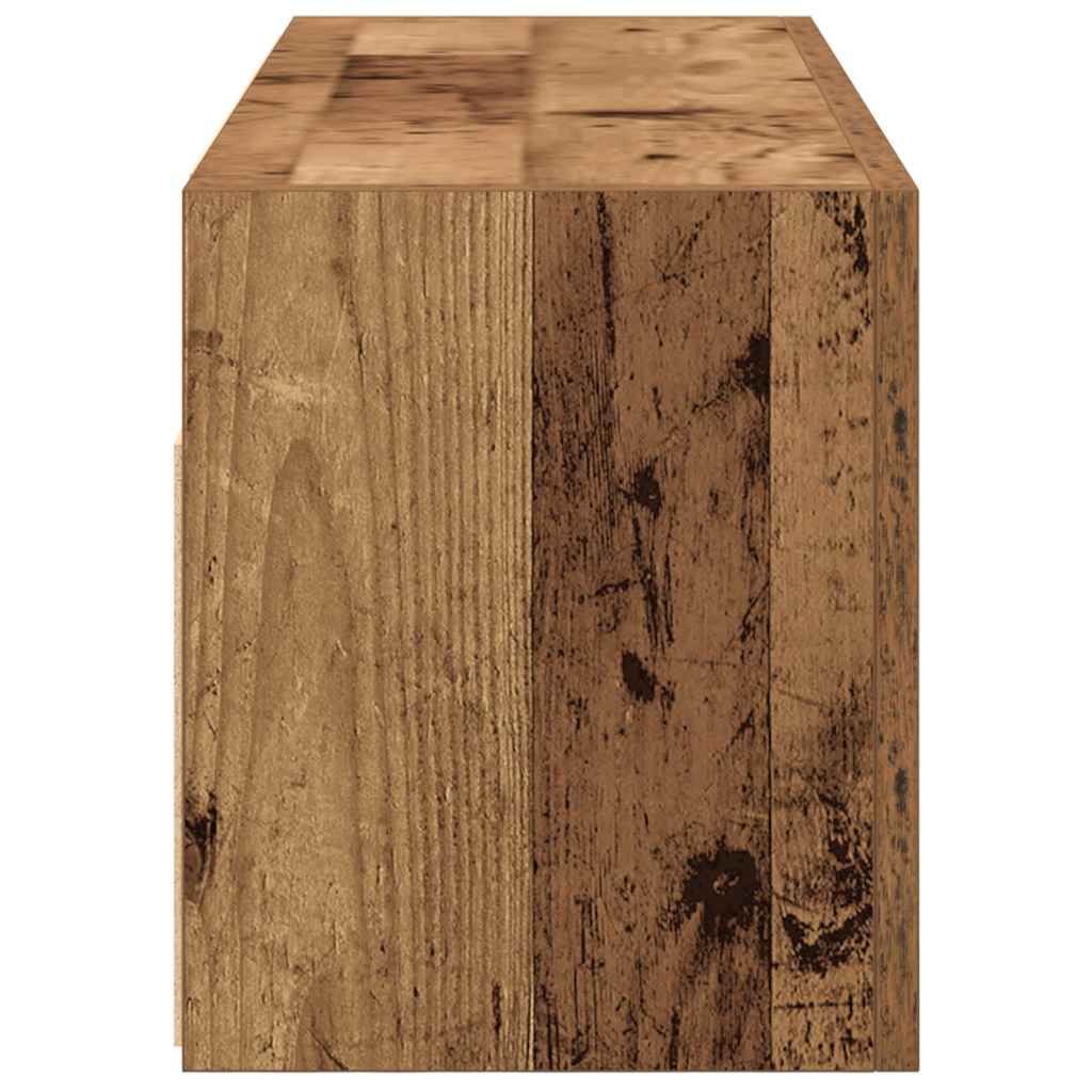 Kupaonski zidni ormarić staro drvo 80x25x30cm konstruirano drvo