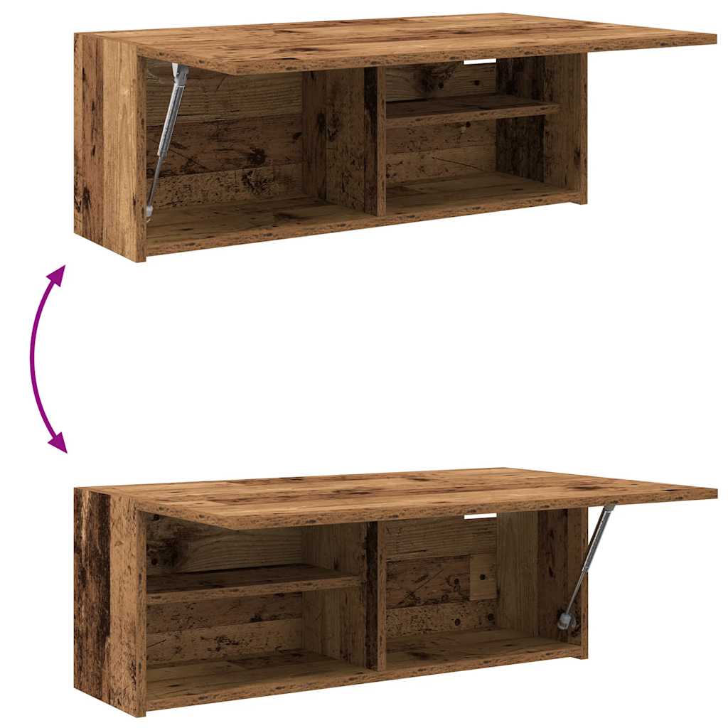 Kupaonski zidni ormarić staro drvo 80x25x30cm konstruirano drvo