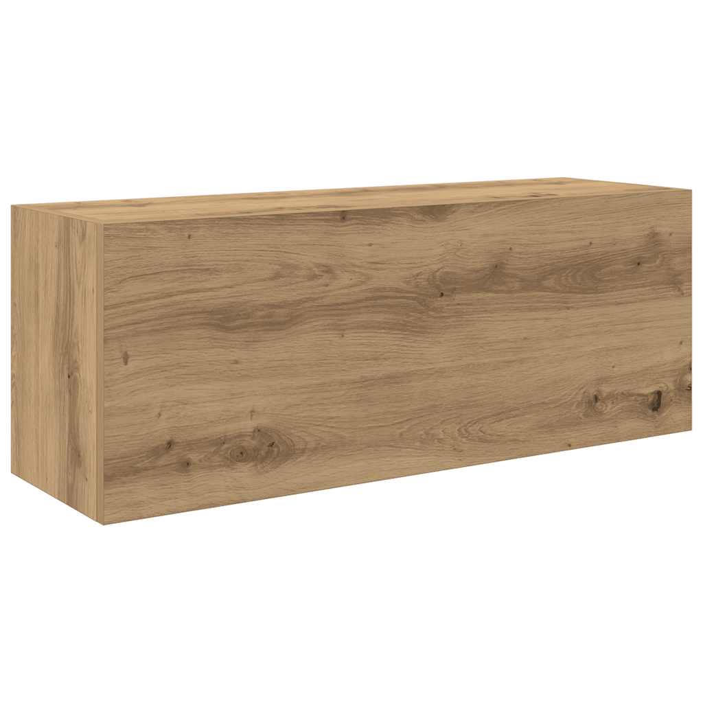 Kupaonski zidni ormarić Artisan hrast 80x25x30 cm izrađeno drvo