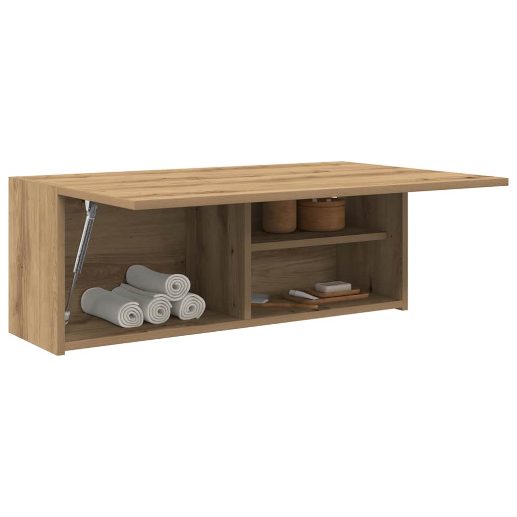 Kupaonski zidni ormarić Artisan hrast 80x25x30 cm izrađeno drvo