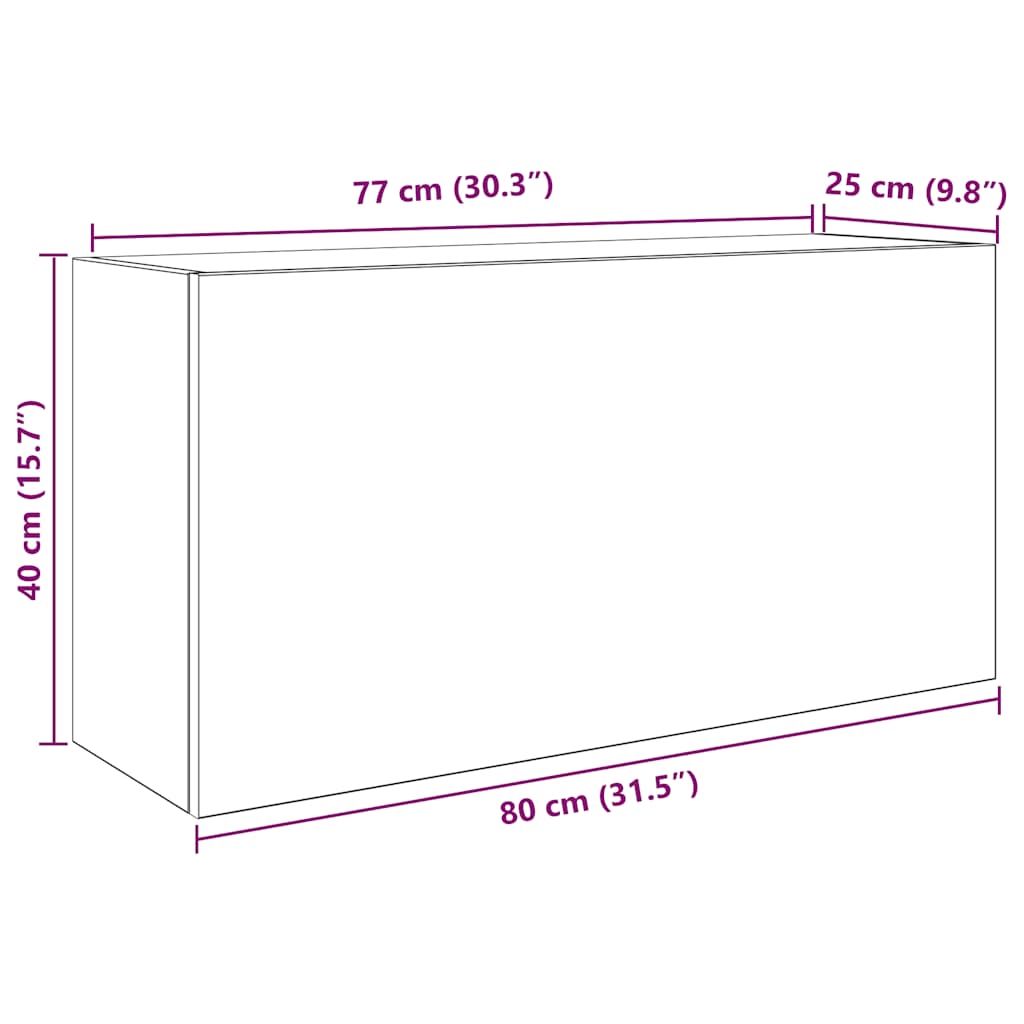 Kupaonski zidni ormarić bijeli 80x25x40 cm izrađeno drvo