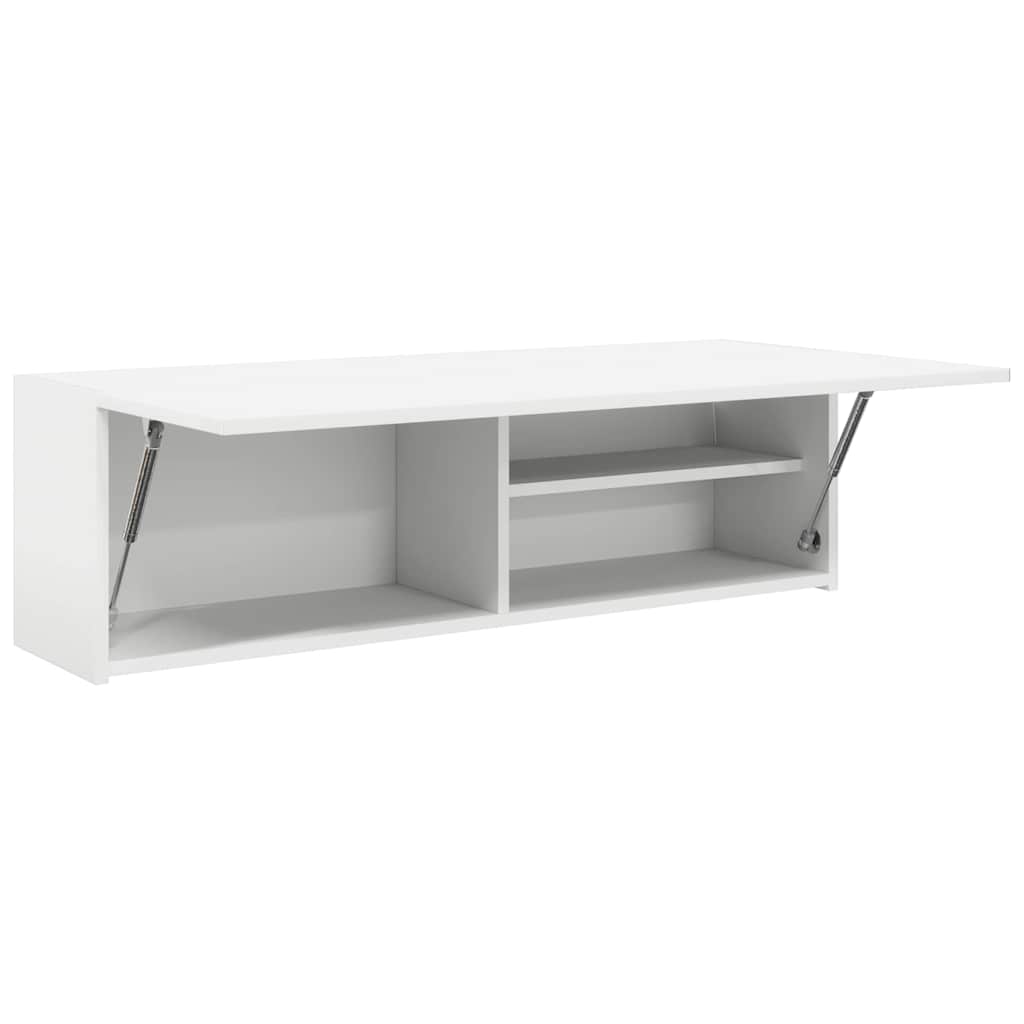 Kupaonski zidni ormarić bijeli 100x25x30 cm izrađeno drvo