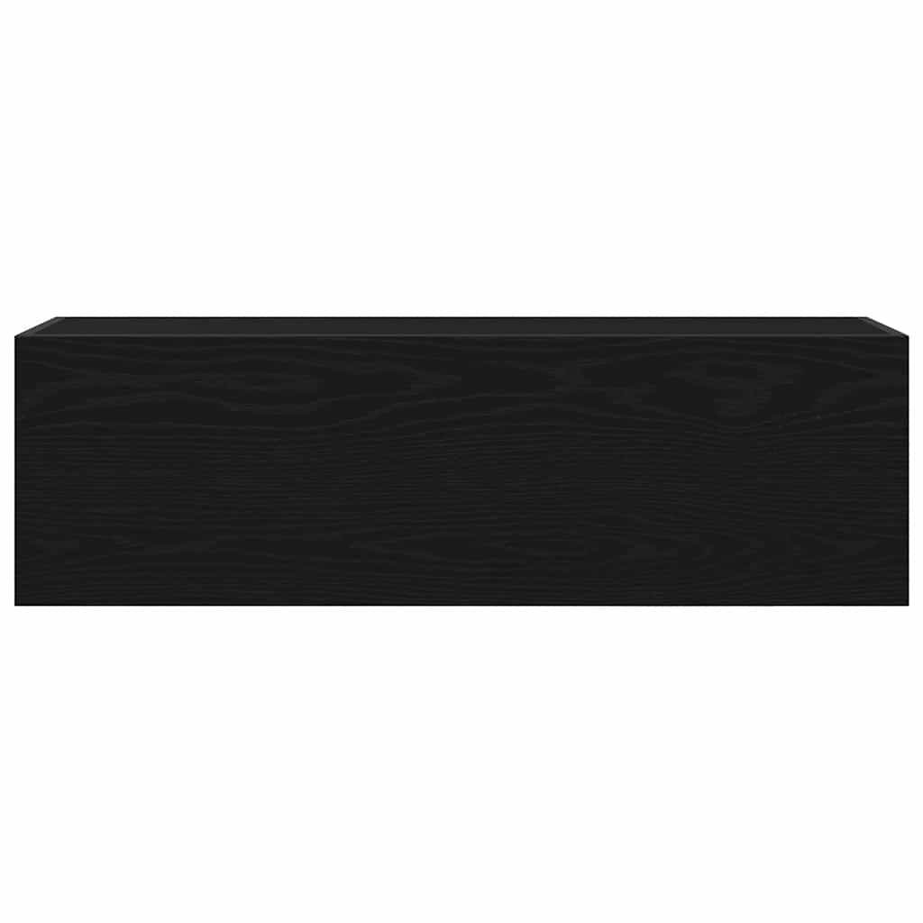 Kupaonski zidni ormarić crni 100x25x30 cm izrađeno drvo