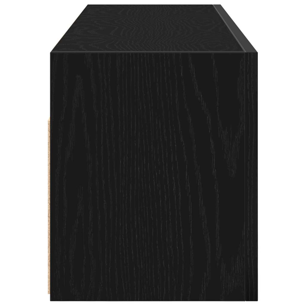 Kupaonski zidni ormarić crni 100x25x30 cm izrađeno drvo