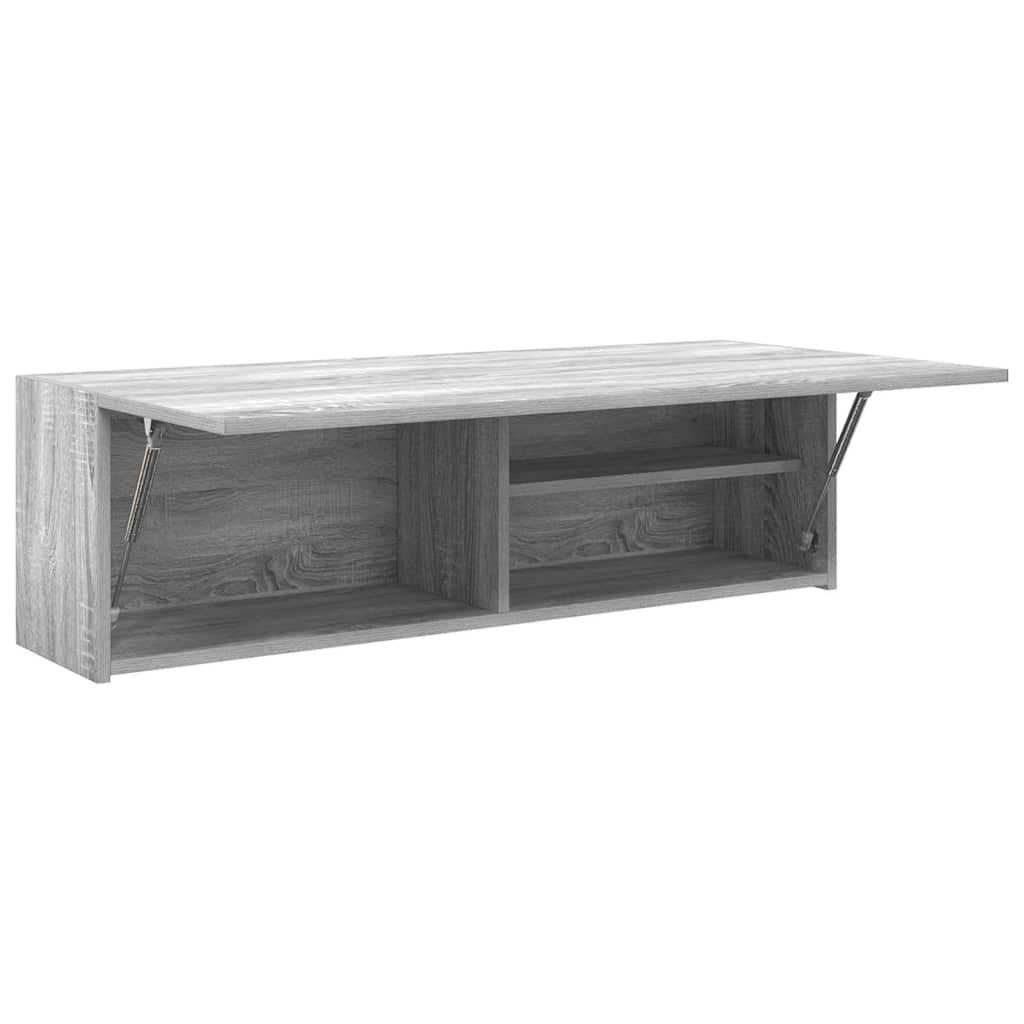 Kupaonski zidni ormarić sivi Sonoma 100x25x30 cm izrađeno drvo