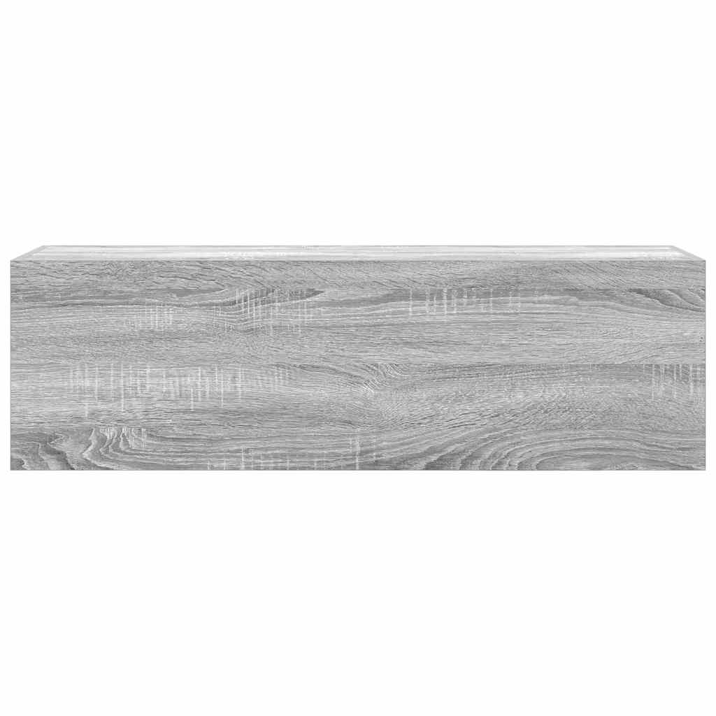 Kupaonski zidni ormarić sivi Sonoma 100x25x30 cm izrađeno drvo
