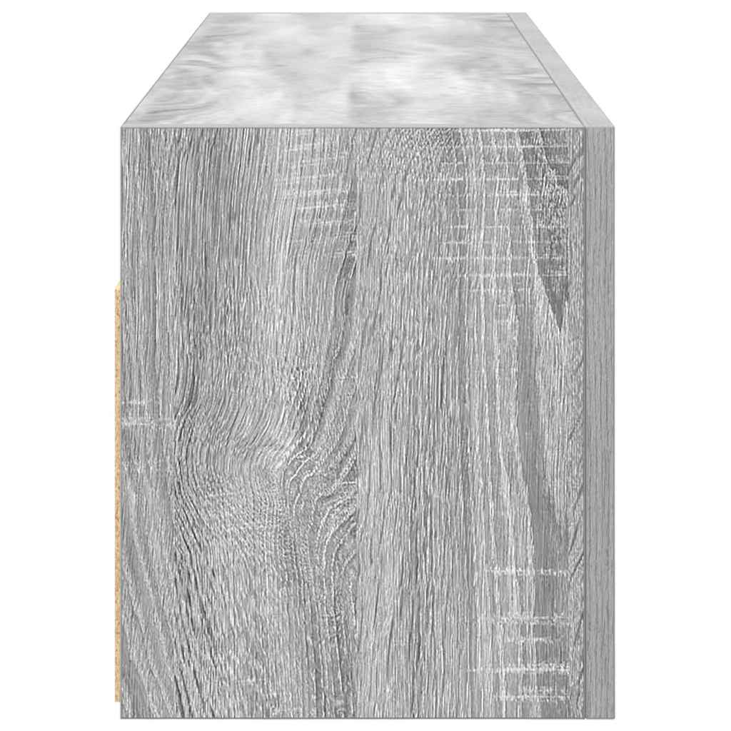 Kupaonski zidni ormarić sivi Sonoma 100x25x30 cm izrađeno drvo