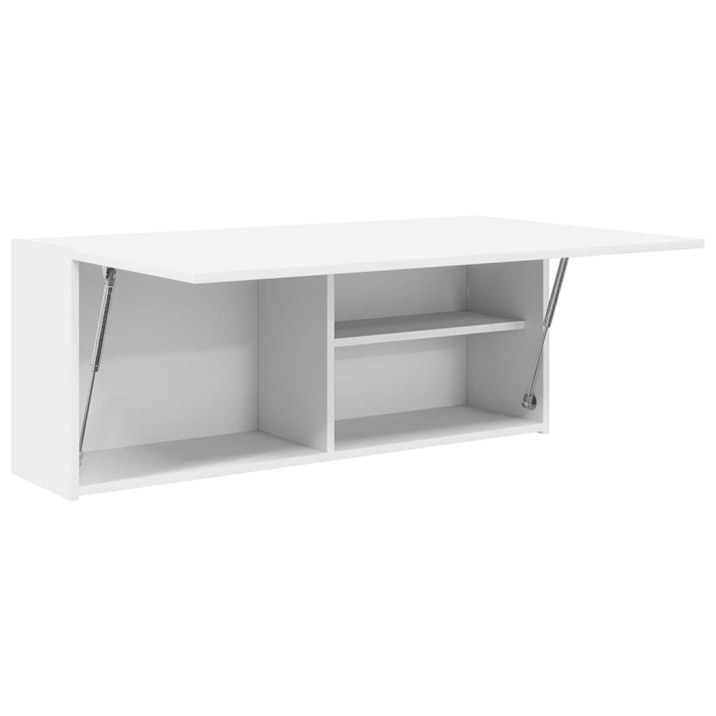 Kupaonski zidni ormarić bijeli 100x25x40 cm izrađeno drvo