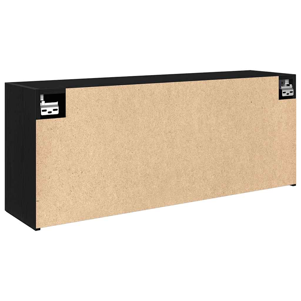 Kupaonski zidni ormarić crni 100x25x40 cm izrađeno drvo