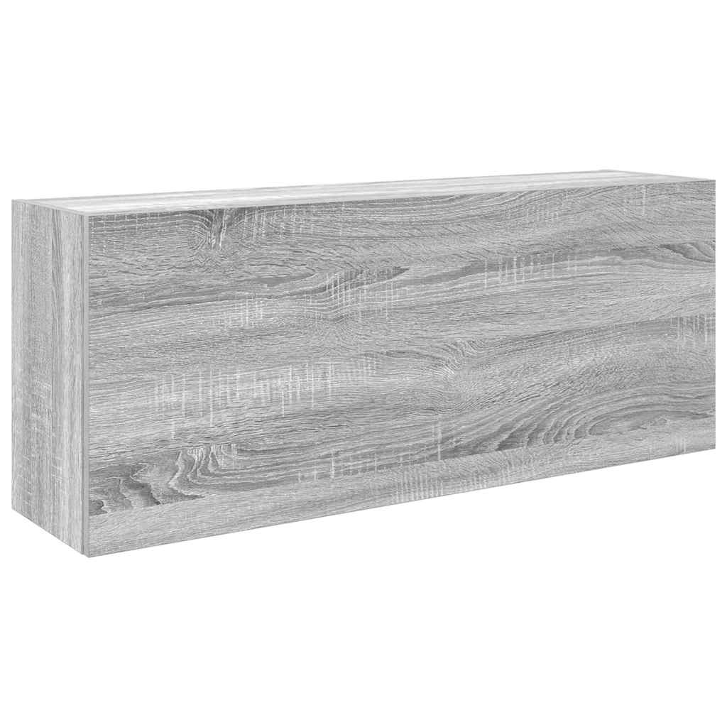 Kupaonski zidni ormarić sivi Sonoma 100x25x40 cm izrađeno drvo