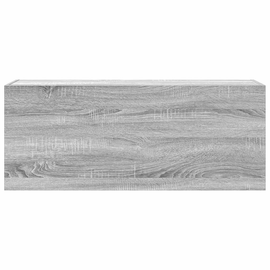 Kupaonski zidni ormarić sivi Sonoma 100x25x40 cm izrađeno drvo