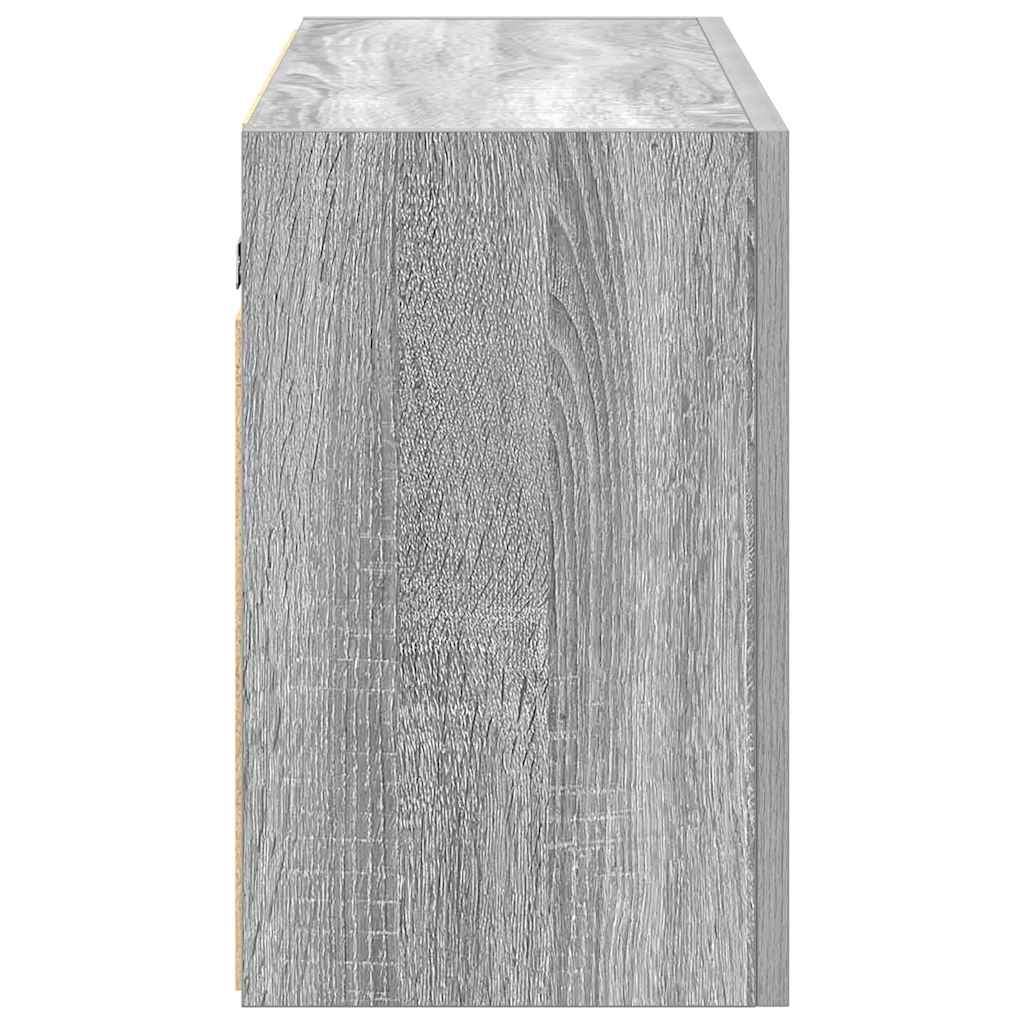 Kupaonski zidni ormarić sivi Sonoma 100x25x40 cm izrađeno drvo