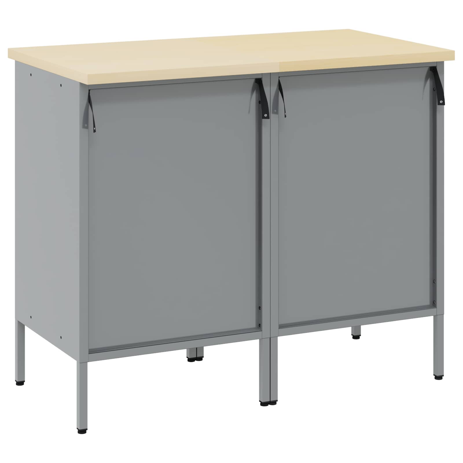Radni ormar s ladicama 2 pcs Crna i Siva 100 x 55 x 85 cm