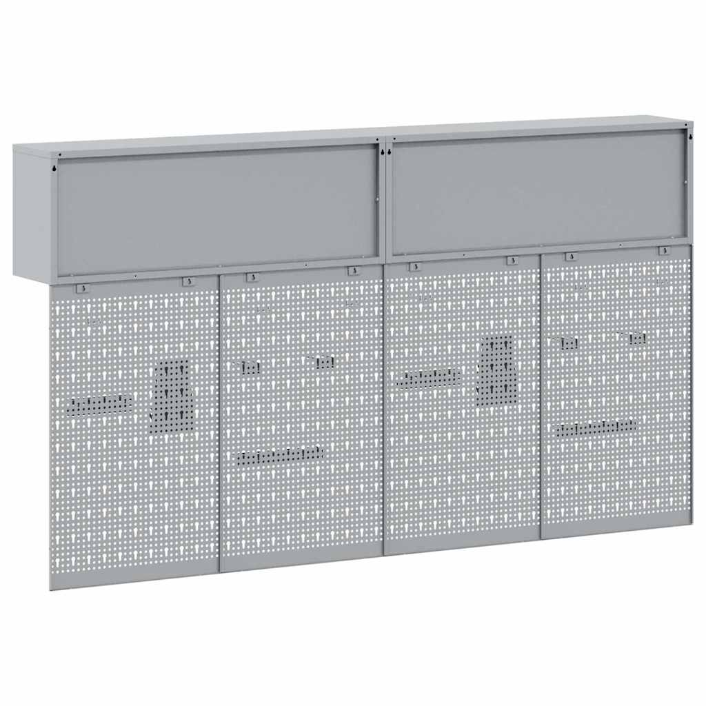 Set ormara za alate 6 pcs Crna Čelik s prahom premazan