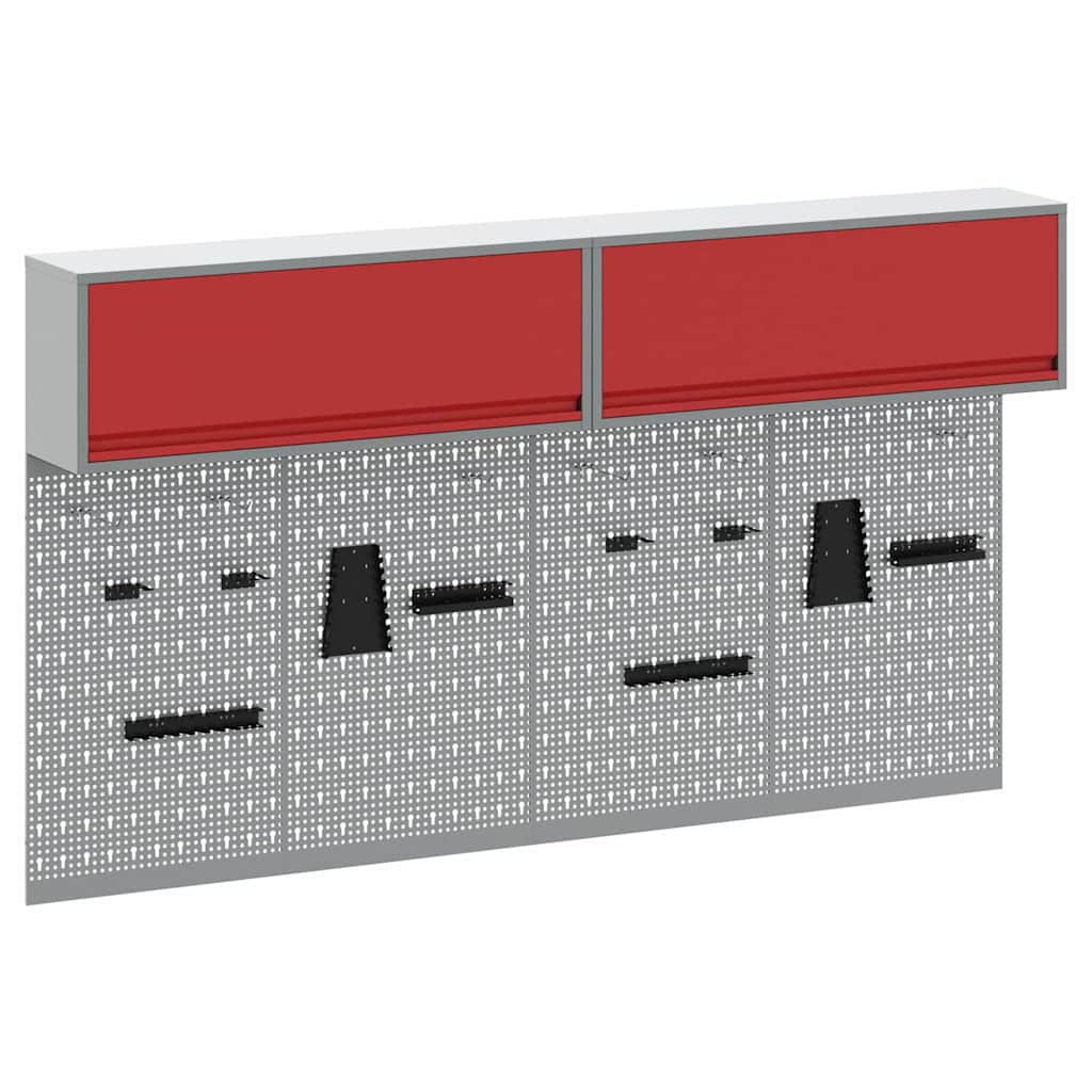 Set ormara za alate 6 pcs Crvena Čelik s prahom premazan