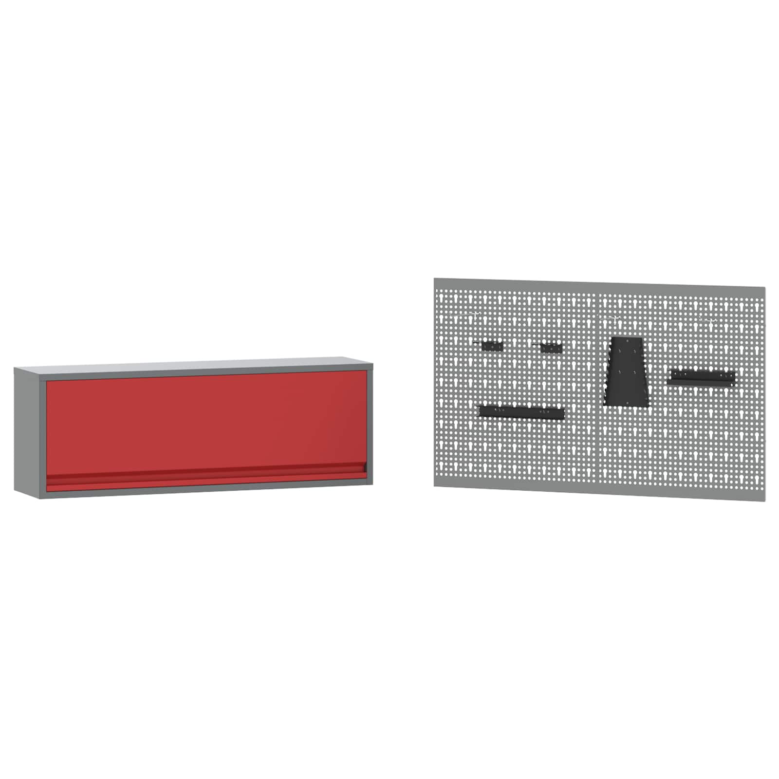 Set radnih ormarića s ladicama s policom 5 pcs Crvena