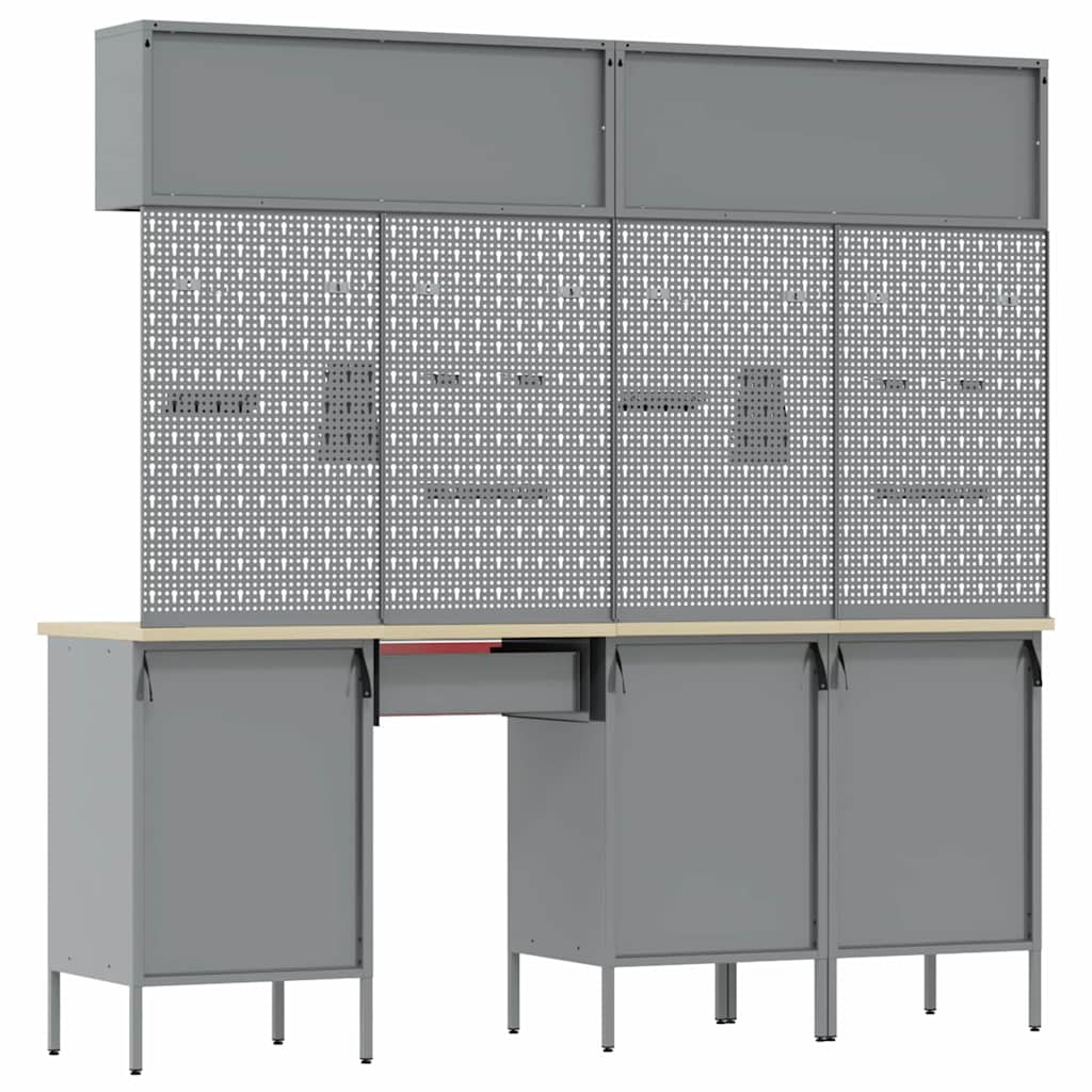 Set radnih ormarića s ladicama s pohranom 10 pcs Crvena