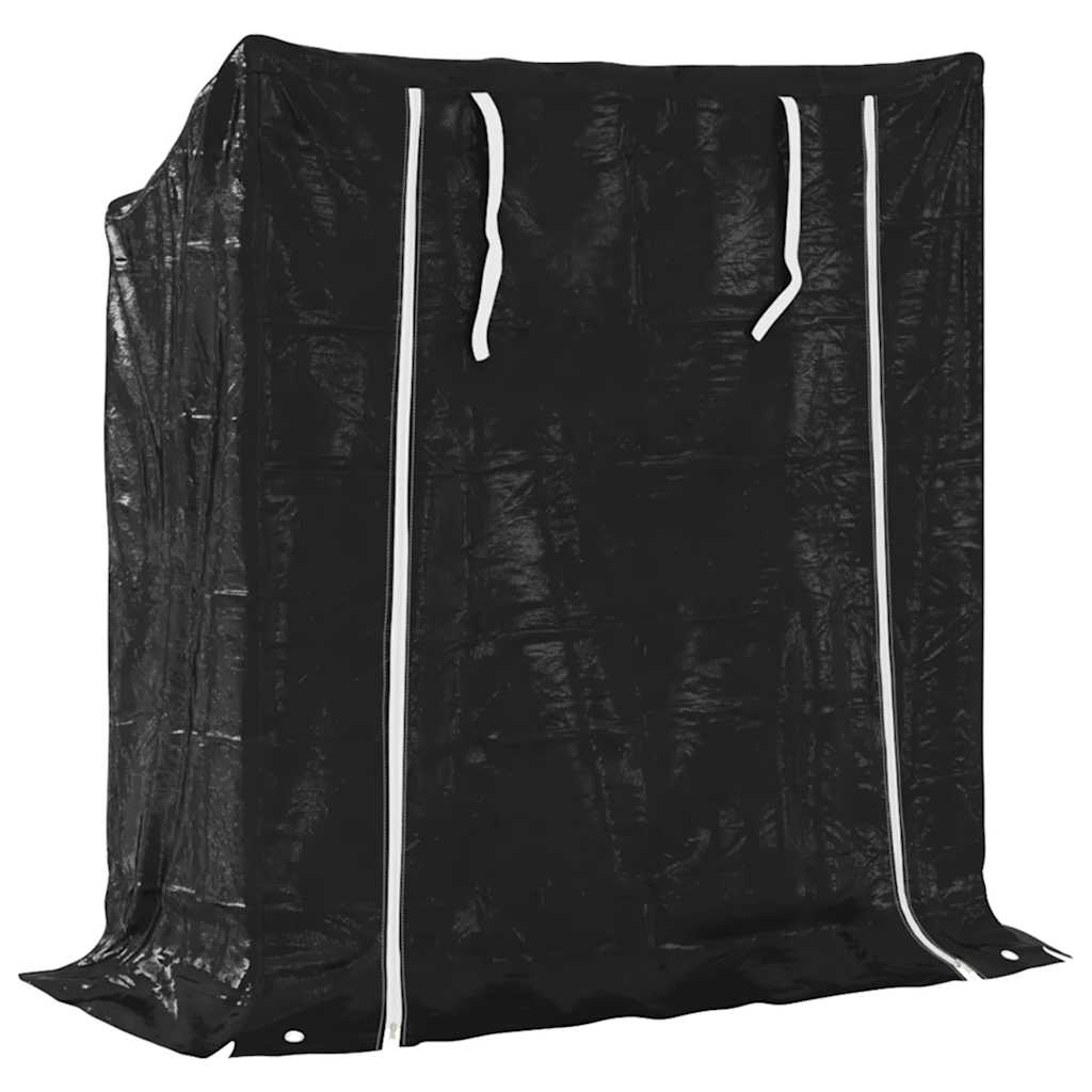 Stalak za drva za ogrjev s kišnom navlakom 100,5x40,5x110,5 cm