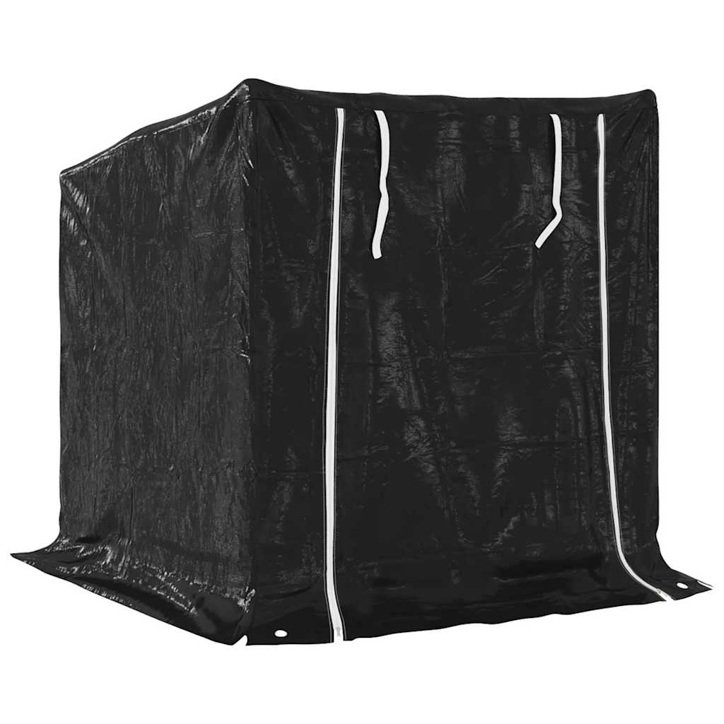 Stalak za drva za ogrjev s kišnom navlakom 101x61x110,5 cm