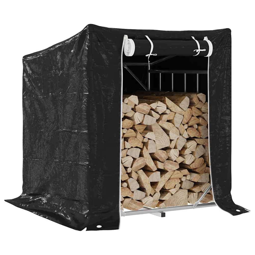 Stalak za drva za ogrjev s kišnom navlakom 100,5x80,5x110,5 cm