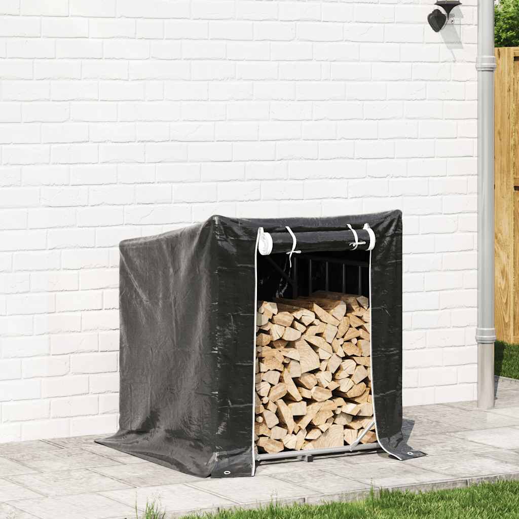Stalak za drva za ogrjev s kišnom navlakom 100,5x100,5x110,5 cm