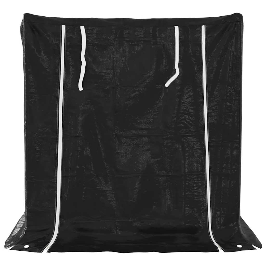 Stalak za drva za ogrjev s kišnom navlakom 100,5x100,5x110,5 cm