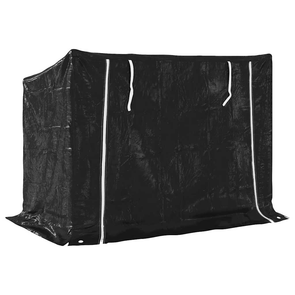 Stalak za drva za ogrjev s kišnom navlakom 151x80,5x110,5 cm