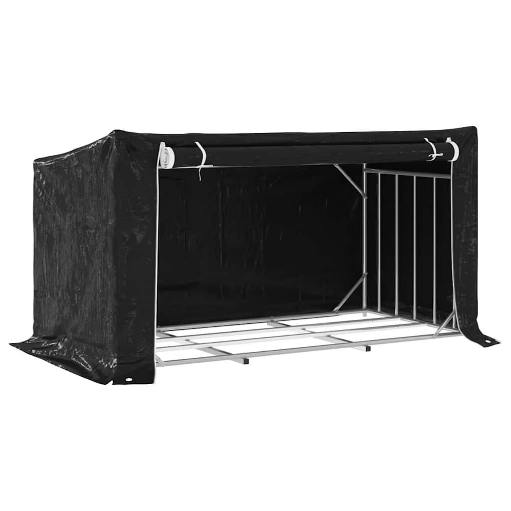Stalak za drva za ogrjev s kišnom navlakom 200,5x100,5x110,5 cm